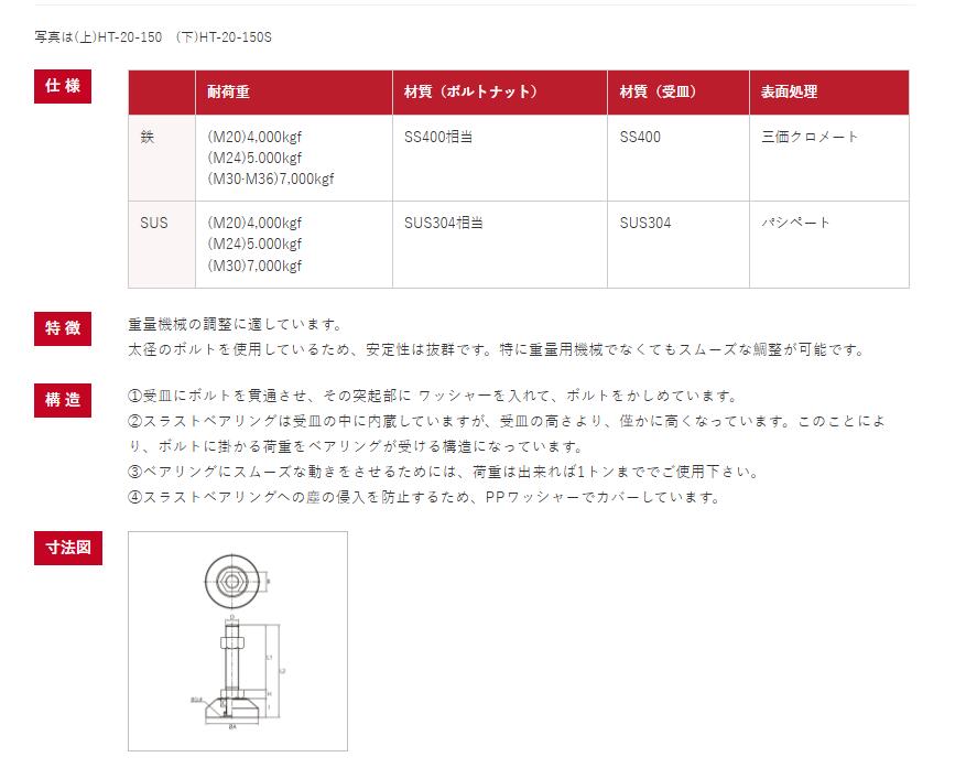 日本Daiwa Adtec 旧大和螺子 调整螺栓新型号：HT...