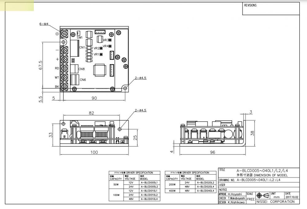 日本NISSEI-GTR日精电机驱动器型号A-BLCD040...
