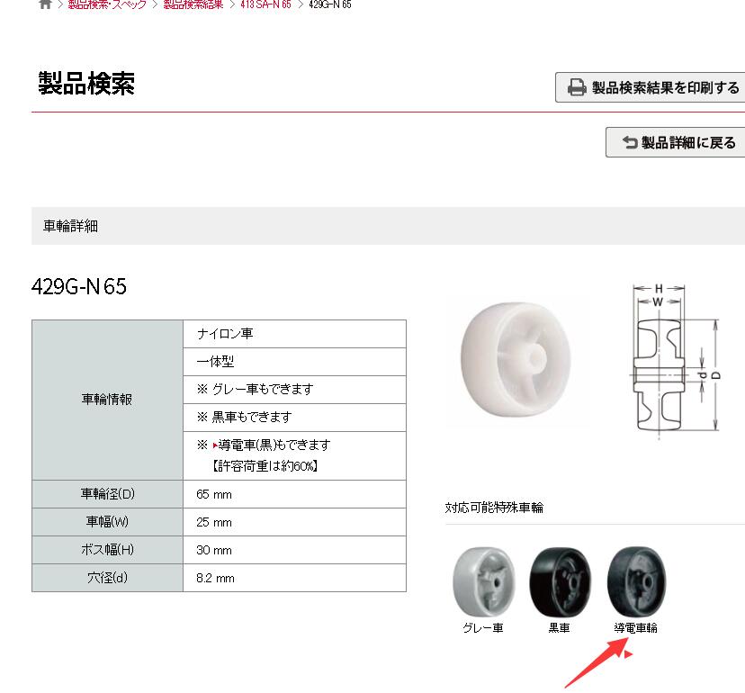 HAMMER-CASTER铁锤牌脚轮型号413SA-N65W...