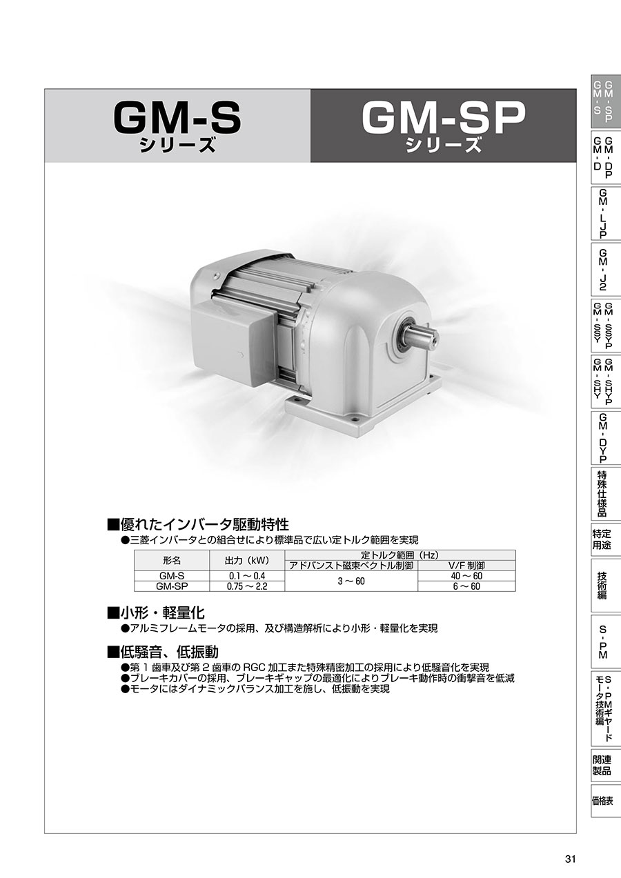 三菱减速电机 型号：GM-S 0.4KW   1/50 40...