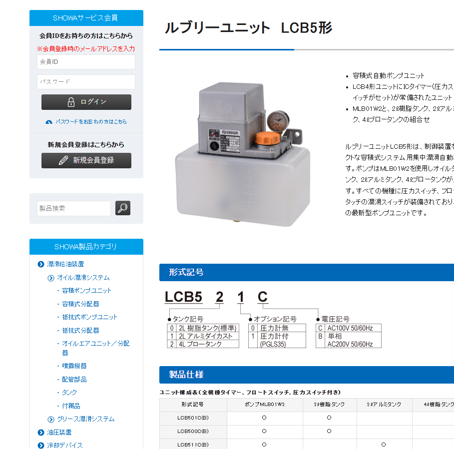日本SHOWA正和 润滑油泵 型号：LCB511C
