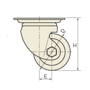 図面 No.106HB2-EPHB2-EP ヘビークラスキャスター